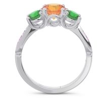 Three Stone Pave Zasti Ring