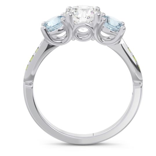 Three Stone Pave Zasti Ring