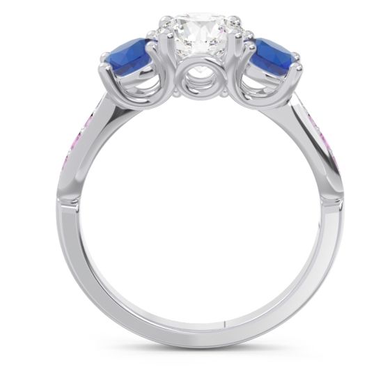 Three Stone Pave Zasti Ring