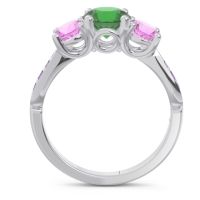 Three Stone Pave Zasti Ring