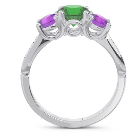 Three Stone Pave Zasti Ring