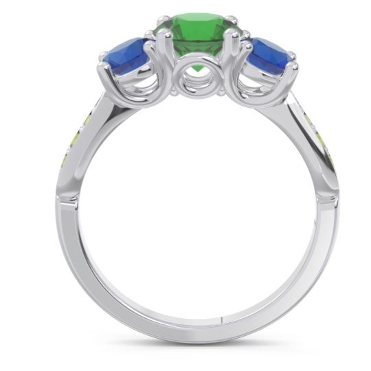 Three Stone Pave Zasti Ring