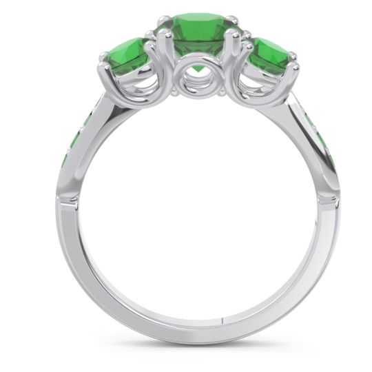 Three Stone Pave Zasti Ring