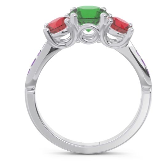 Three Stone Pave Zasti Ring