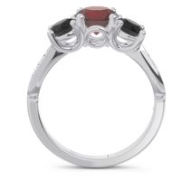 Three Stone Pave Zasti Ring