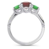 Three Stone Pave Zasti Ring