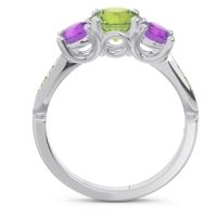 Three Stone Pave Zasti Ring