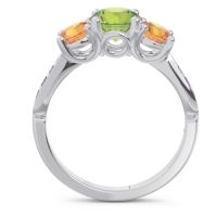 Three Stone Pave Zasti Ring