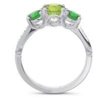 Three Stone Pave Zasti Ring