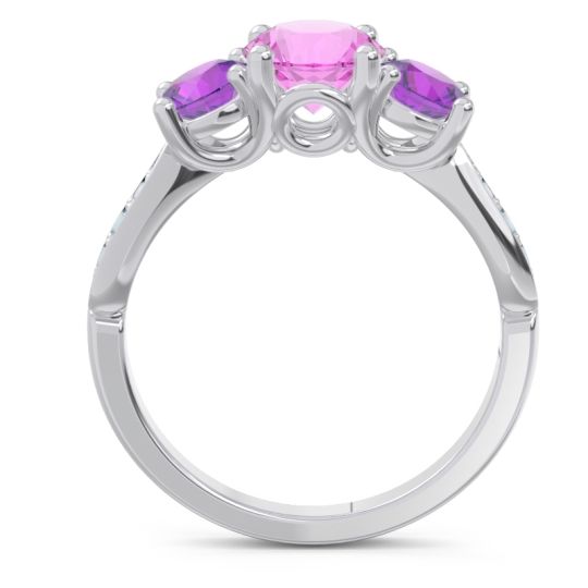 Three Stone Pave Zasti Ring