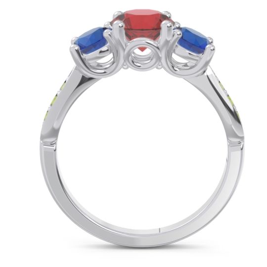 Three Stone Pave Zasti Ring