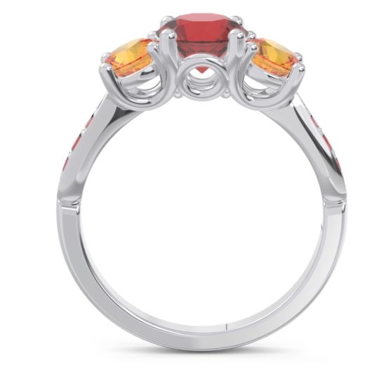 Three Stone Pave Zasti Ring