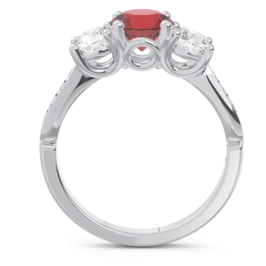 Three Stone Pave Zasti Ring