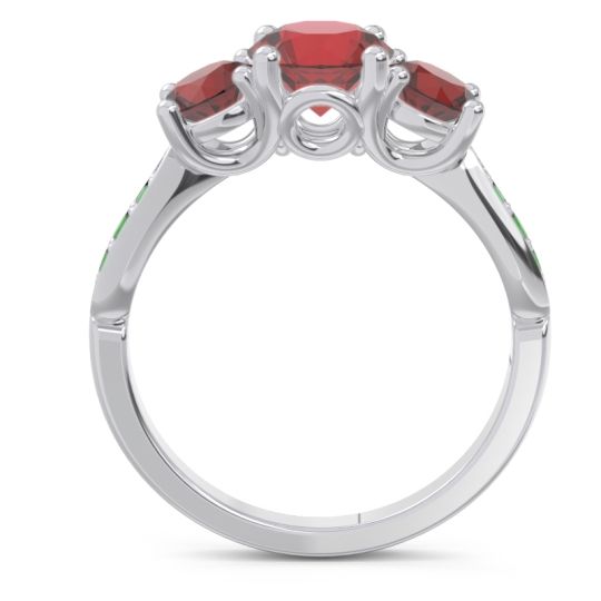 Three Stone Pave Zasti Ring