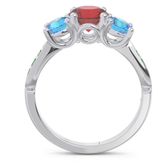 Three Stone Pave Zasti Ring