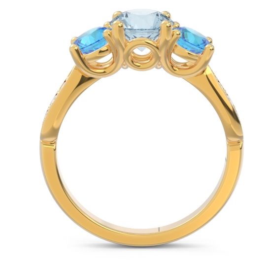 Three Stone Pave Zasti Ring