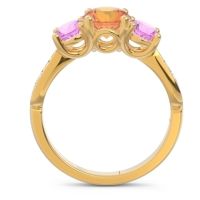 Three Stone Pave Zasti Ring