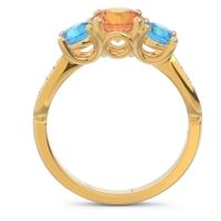 Three Stone Pave Zasti Ring