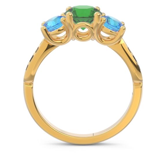 Three Stone Pave Zasti Ring