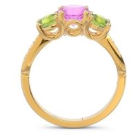 Three Stone Pave Zasti Ring