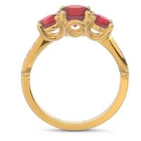 Three Stone Pave Zasti Ring