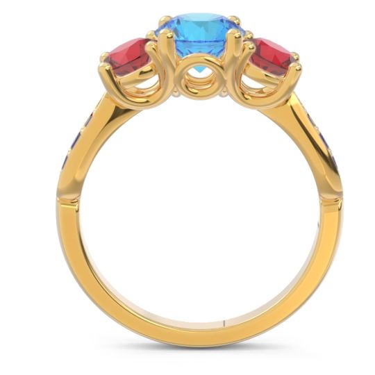 Three Stone Pave Zasti Ring