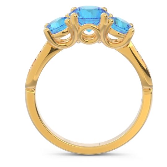 Three Stone Pave Zasti Ring