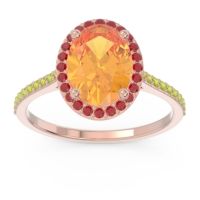 Halo Pave Oval Parampara Ring