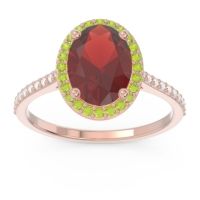 Halo Pave Oval Parampara Ring