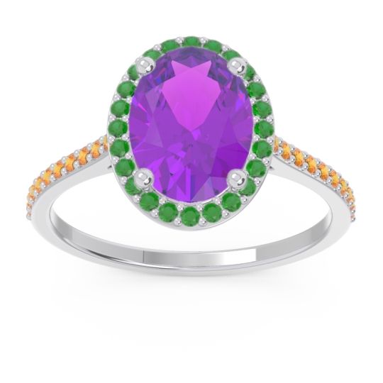 Halo Pave Oval Parampara Ring