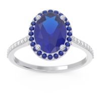 Halo Pave Oval Parampara Ring