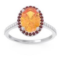 Halo Pave Oval Parampara Ring