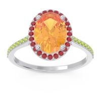 Halo Pave Oval Parampara Ring