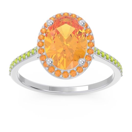 Halo Pave Oval Parampara Ring