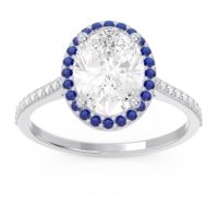 Halo Pave Oval Parampara Ring