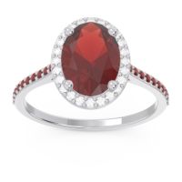 Halo Pave Oval Parampara Ring