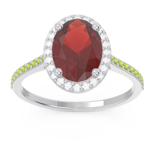 Halo Pave Oval Parampara Ring