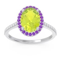 Halo Pave Oval Parampara Ring