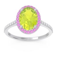 Halo Pave Oval Parampara Ring