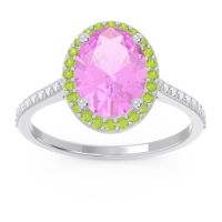 Halo Pave Oval Parampara Ring