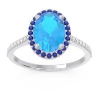 Halo Pave Oval Parampara Ring