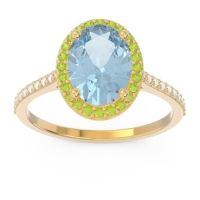 Halo Pave Oval Parampara Ring