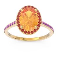 Halo Pave Oval Parampara Ring
