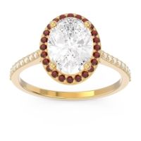 Halo Pave Oval Parampara Ring