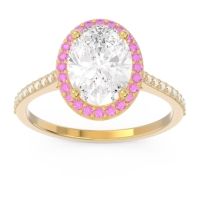 Halo Pave Oval Parampara Ring