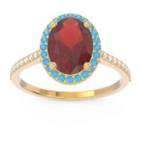 Halo Pave Oval Parampara Ring