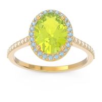 Halo Pave Oval Parampara Ring