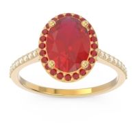 Halo Pave Oval Parampara Ring
