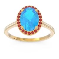 Halo Pave Oval Parampara Ring