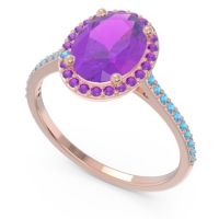 Halo Pave Oval Parampara Ring